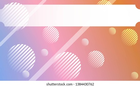 Background with Lines, Circle. For Your Design Ad, Banner, Cover Page. Vector Illustration with Color Gradient