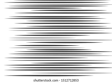 Background of lines for comic books. Manga speed frame, superhero action. Black and white vector illustration