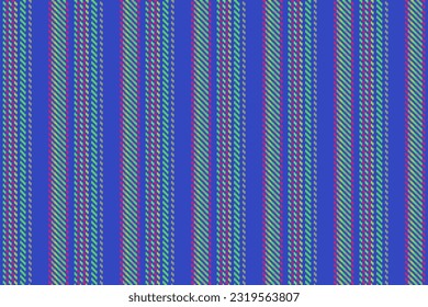 Background lines seamless of vertical fabric texture with a textile pattern stripe vector in blue and green colors.