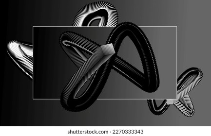 Background of lines from squares in black and gray