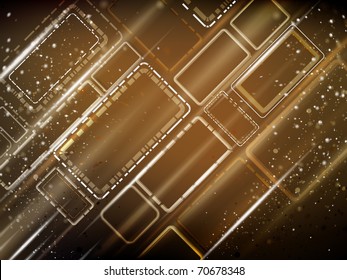 Background - with lines and squares -  Yellow