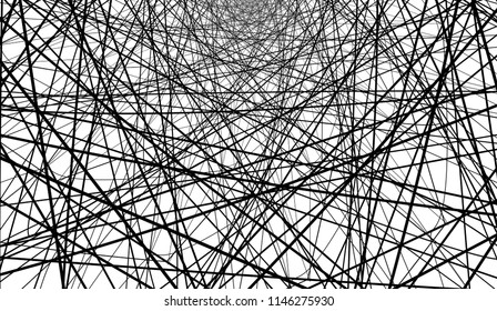 Background of lines are twisted in a spiral. Black lines on white background