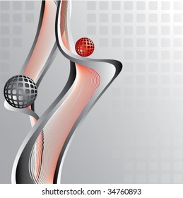 Background with lines. Vector.