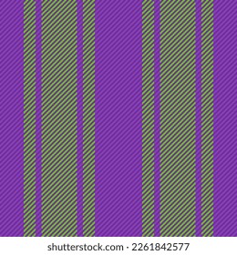 Vector de líneas de fondo. Tejido de rayas sin fisuras. Textura de patrón vertical textil en color púrpura y verde.