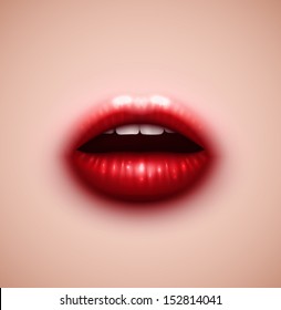 Background with lips. Eps 10