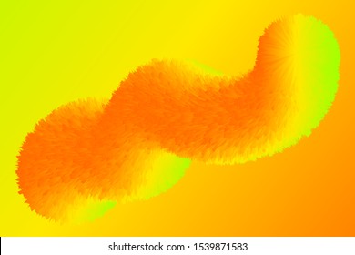 Background liquid realistic 3D orange and yeloow grean