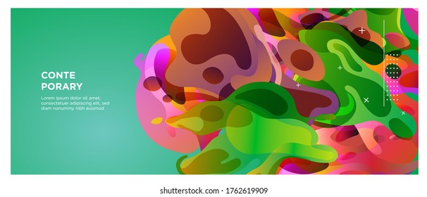 background liquid wave abstract for cover, landing page, magazine, flyer, brochure, banner & social media template post.