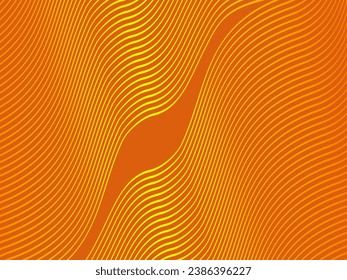 Fondo de líneas de onda líquidas y colores de gradiente amarillo anaranjado.