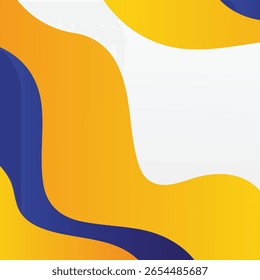 Ondas líquidas de fondo Formas de presentación de color degradado azul y naranja. Fondo geométrico azul y amarillo con Formas fluidas. adecuado para Anuncio, Sitio web, presentación, póster, etc.