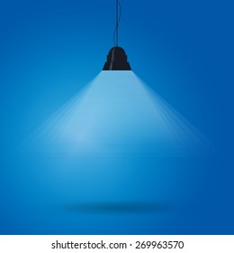background is lit by lamps. concept of the idea. vector image.