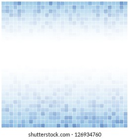Background little irregular blue tiles and white center fade