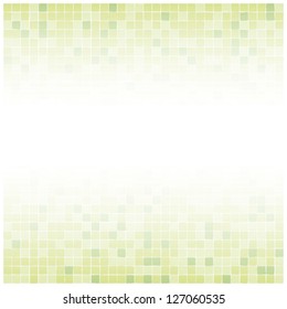 Background of little irregular green tiles with white center fade