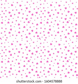 Pink Hearts Petals Falling On White Stock Vector (Royalty Free ...