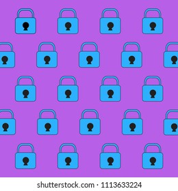 Background with locks pattern. Vector illustration