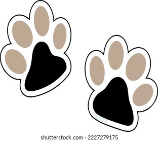 background logo designed with cat paw