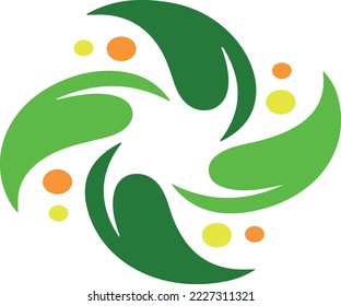 background logo designed with nature symbol