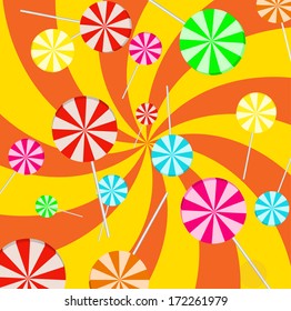 background lollipop different colors