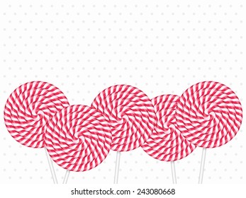 Background with lollipops, vector eps10 illustration