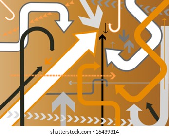 background with lots of  arrows  vector illustration
