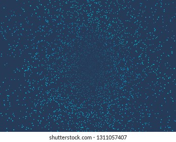 Background with lots of blue squares creating the illusion of a starry sky. Vector illustration