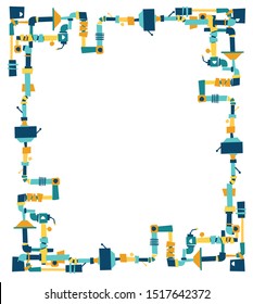 Background with lots of pipes and space for text
