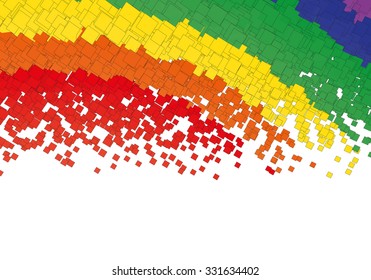 Background with lots of squares similar to a rainbow. EPS 8.