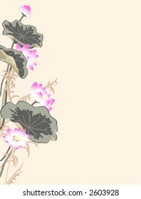 Background with lotus flower