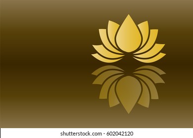 Background Lotus logo illustration vector art design.