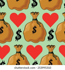 Background with love to money