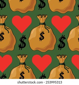 Background with love to money