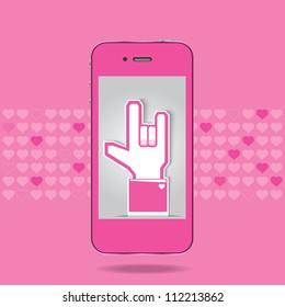 Background in love on mobile