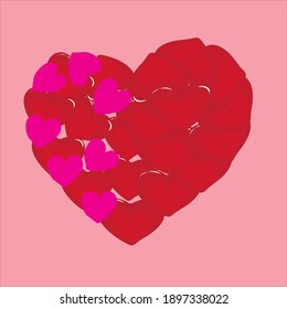 Hintergrund mit Liebe Rot und Rosa zu Ihren Valentinstag