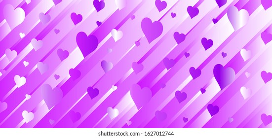 Background love for your Valentines Day.Abstract gradations of purple, pink and red. Vector illustration.