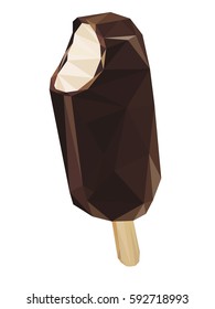 background low poly ice cream