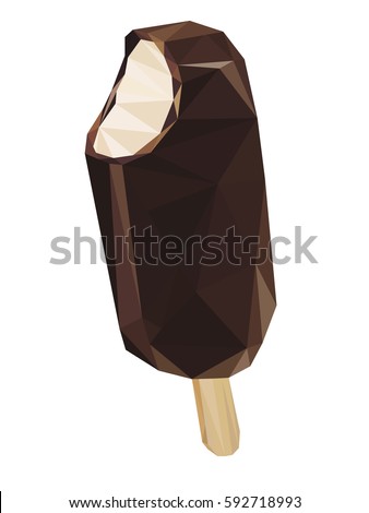 background low poly ice cream