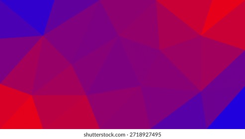 Fondo de bajo polígono geométrico Rojo azul púrpura colores Textura