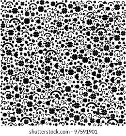 Background with lucky charms, vector