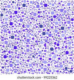 Background with lucky charms, vector