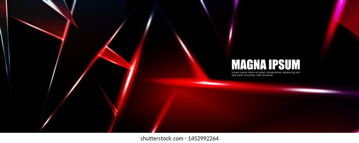 Background of a luminous triangle shape vector design banner. suitable for your design background