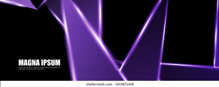 Background of a luminous triangle shape vector design banner. suitable for your design background