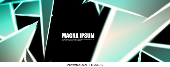 Background of a luminous triangle shape vector design banner. suitable for your design background