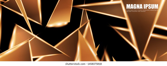 Background of a luminous triangle shape vector design banner. suitable for your design background