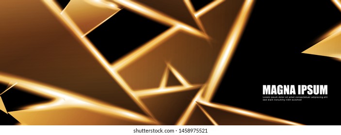 Background of a luminous triangle shape vector design banner. suitable for your design background