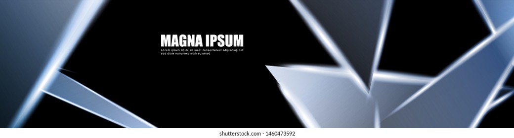 Background of a luminous triangle shape vector design banner. suitable for your design background