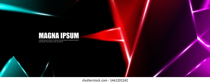 Background of a luminous triangle shape vector design banner. suitable for your design background