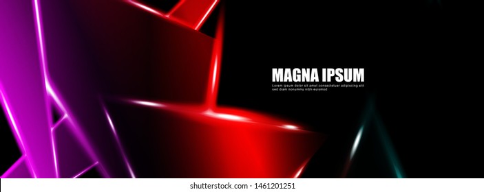 Background of a luminous triangle shape vector design banner. suitable for your design background