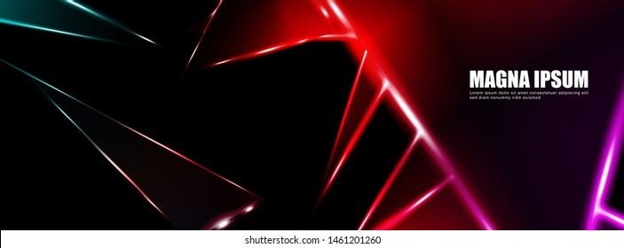 Background of a luminous triangle shape vector design banner. suitable for your design background