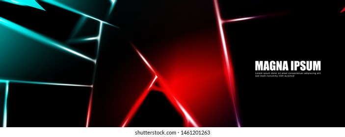 Background of a luminous triangle shape vector design banner. suitable for your design background