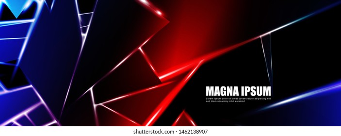 Background of a luminous triangle shape vector design banner. suitable for your design background