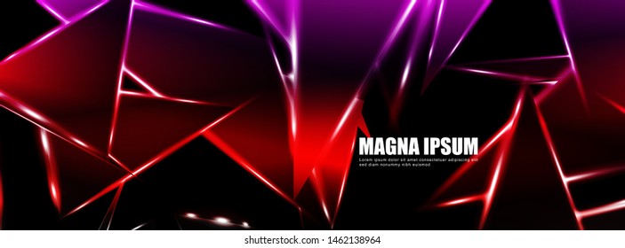 Background of a luminous triangle shape vector design banner. suitable for your design background